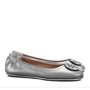 Tory Burch Minnie Ballet with Pearlized logo